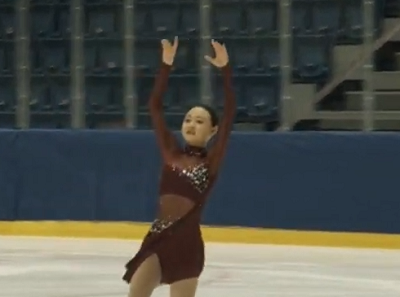 エリザベータ・トゥクタミシェワ　ロシアテストスケート2023　ショート演技　(解説：ロシア語)