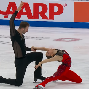 アナスタシア・メテルキナ＆ルカ・ベルラヴァ　スケートアメリカ2025　ショート演技　(解説：英語)