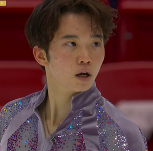 友野一希　スケートアメリカ2025　ショート演技　(解説：英語)