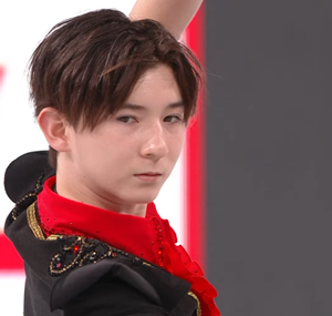 中田璃士　ジュニアグランプリファイナル2025　ショート演技　(解説：英語)