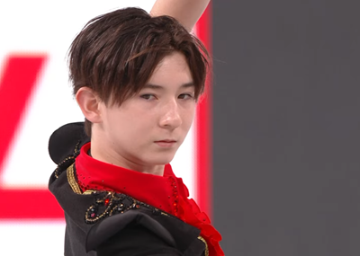 中田璃士　ジュニアグランプリファイナル2025　ショート演技　(解説：英語)