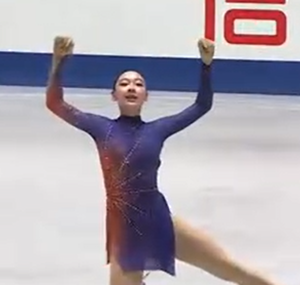 岡万佑子　全日本選手権2025　フリー　(解説：日本語)