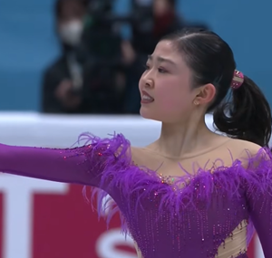 千葉百音　四大陸選手権2026　ショート演技　(解説：日本語)