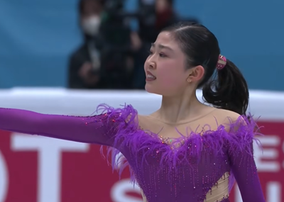 千葉百音　四大陸選手権2026　ショート演技　(解説：日本語)