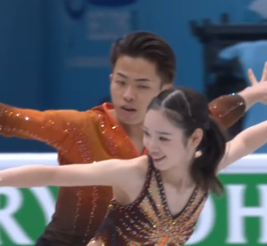 長岡柚奈＆森口澄士　四大陸選手権2026　ショート演技　(解説：日本語)