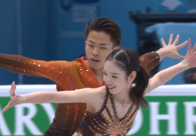 長岡柚奈＆森口澄士　四大陸選手権2026　ショート演技　(解説：日本語)