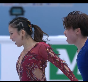 吉田唄菜＆森田真沙也　四大陸選手権2026　フリーダンス演技　(解説なし)