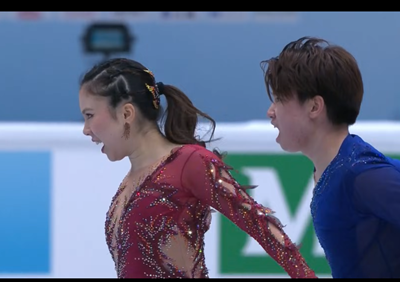 吉田唄菜＆森田真沙也　四大陸選手権2026　フリーダンス演技　(解説なし)