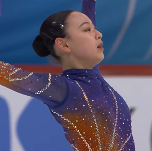 岡万佑子　世界ジュニア選手権2026　フリー演技　(解説：英語)