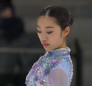 岡田芽依　世界ジュニア選手権2026　フリー演技　(解説：英語)