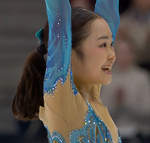 島田麻央　世界ジュニア選手権2026　フリー演技　(解説：英語)