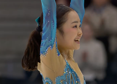 島田麻央　世界ジュニア選手権2026　フリー演技　(解説：英語)