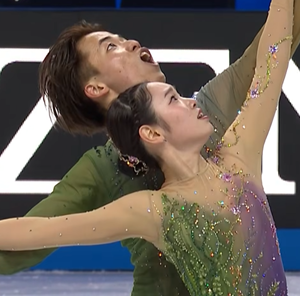 長岡柚奈＆森口澄士　世界選手権2026　フリー演技　(解説：英語)