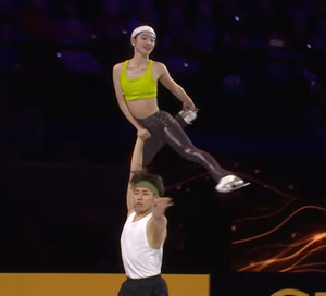 長岡柚奈＆森口澄士　世界選手権2026　エキシビション演技　(解説：英語)