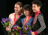 スケートアメリカ2014　男子シングル表彰式　町田樹　ジェイソン・ブラウン　ナム・グエン