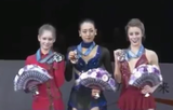 グランプリファイナル2013 表彰式 浅田真央 ユリア・リプニツカヤ アシュリー・ワグナー