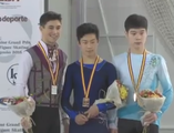 JGPログローニョ2015　表彰式　ネイサン・チェン　ダニエル・サモーヒン　張鶴